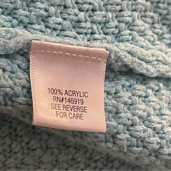 Women's Pullover Sweater Boat Neck Cable Yoke Tuck-Stitch Teal Acrylic Lg Soft - Picture 4 of 7